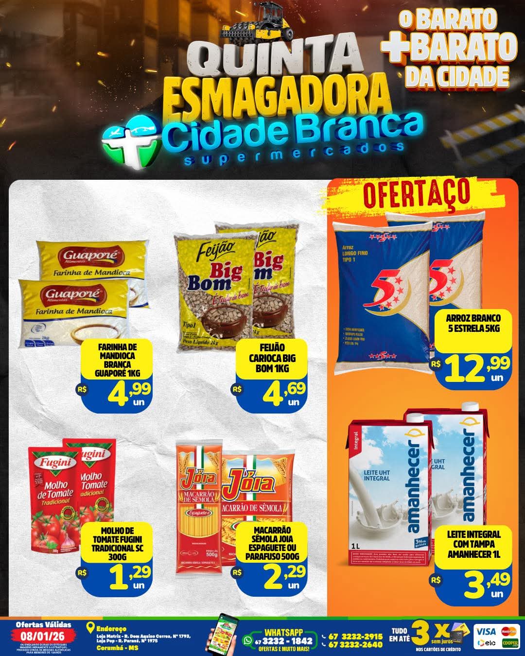 Folheto de ofertas do Supermercado  válido até 8 de janeiro