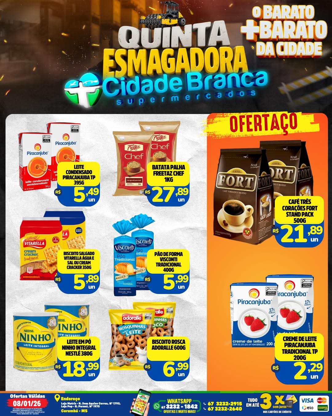 Folheto de ofertas do Supermercado  válido até 8 de janeiro