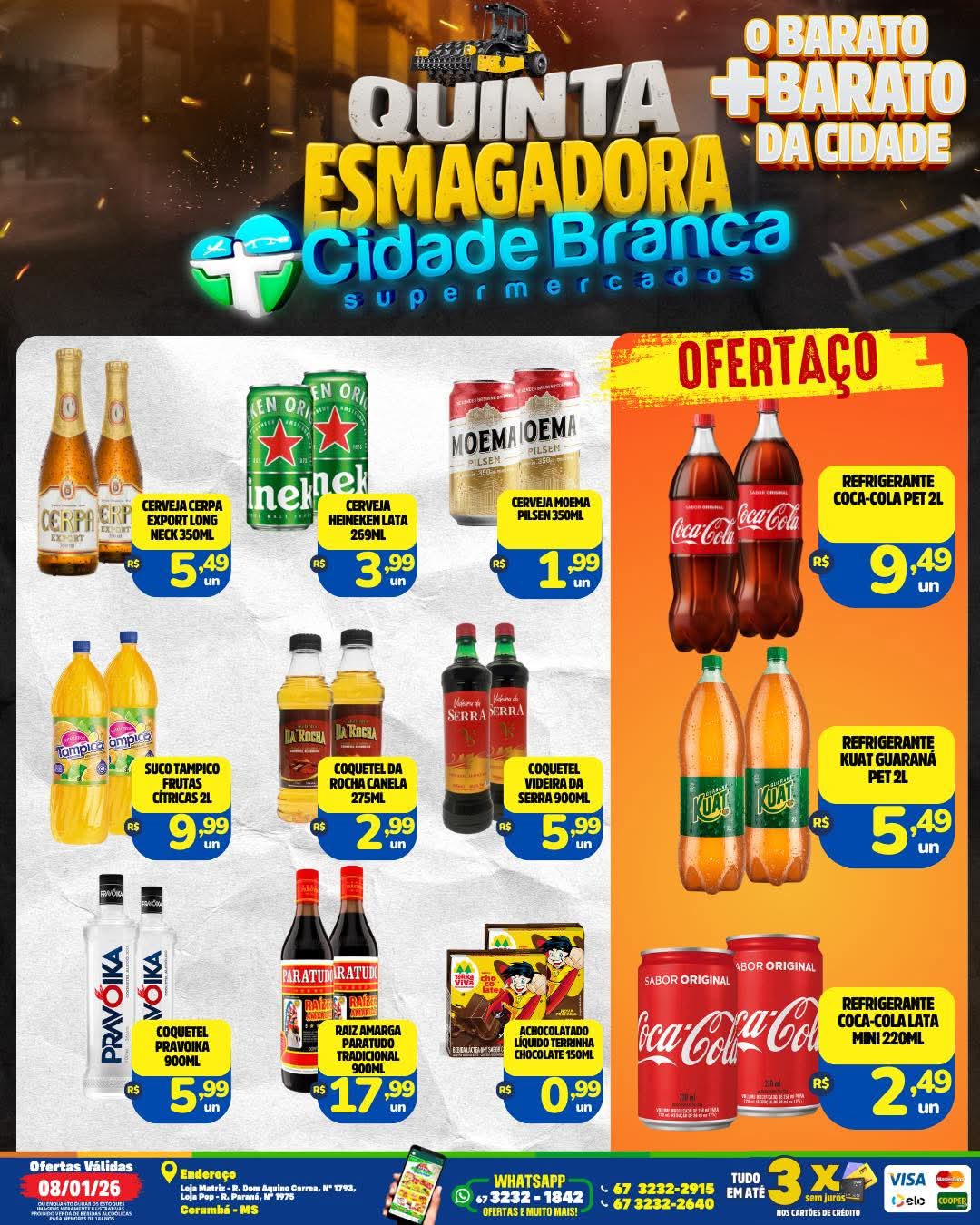 Folheto de ofertas do Supermercado  válido até 8 de janeiro