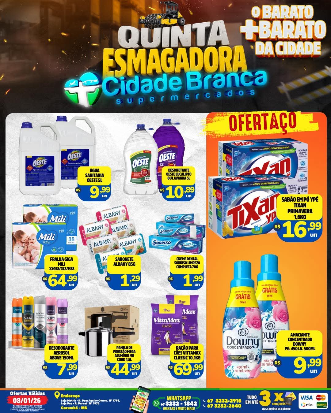 Folheto de ofertas do Supermercado  válido até 8 de janeiro