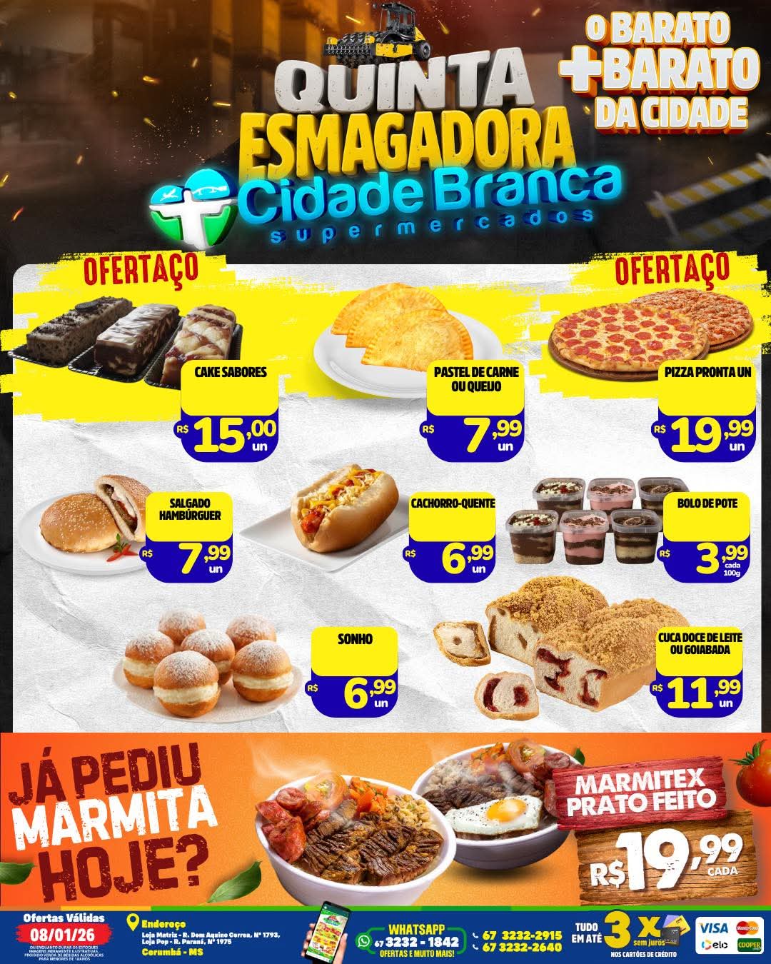Folheto de ofertas do Supermercado  válido até 8 de janeiro