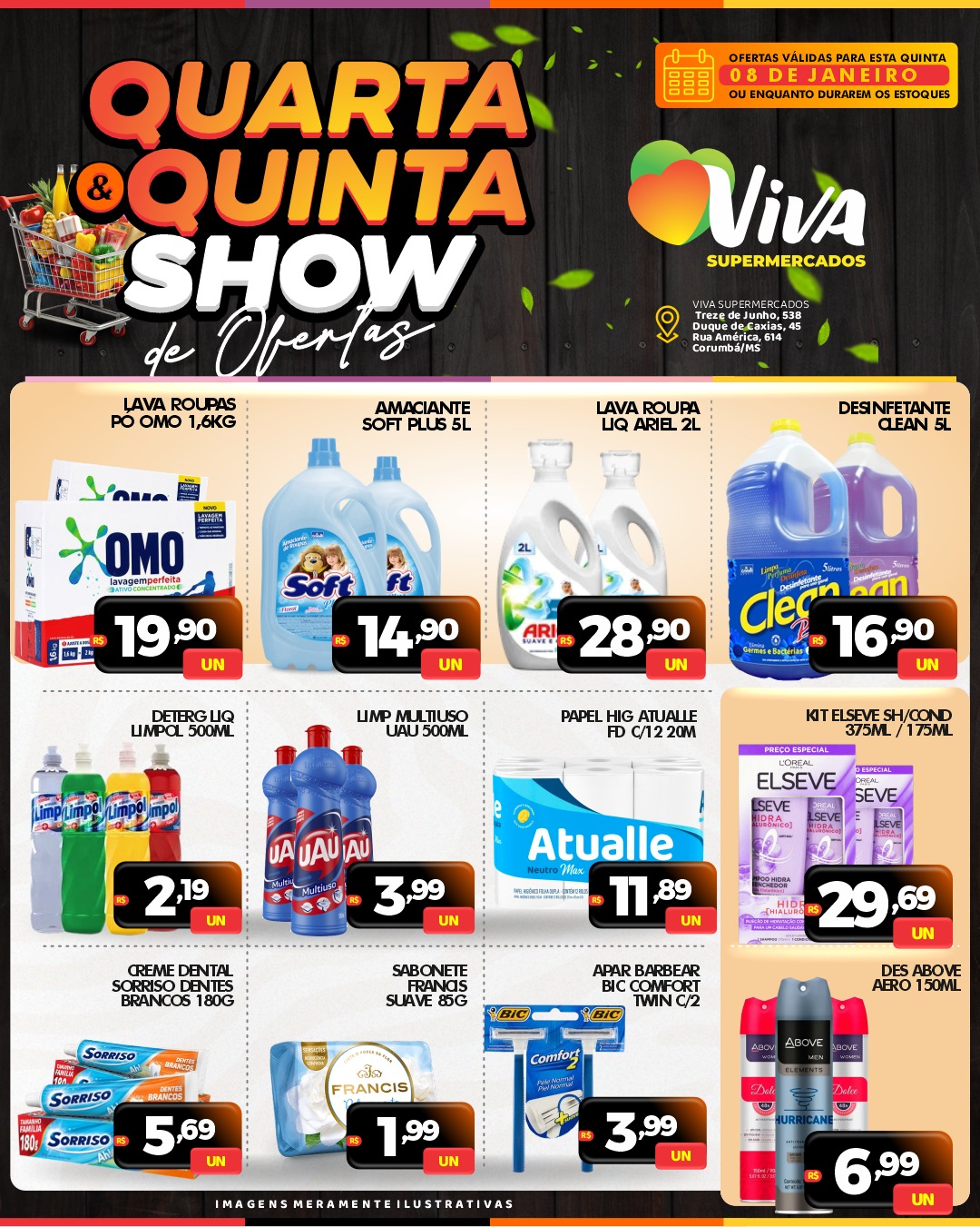 Folheto de ofertas do Supermercado  válido até 8 de janeiro