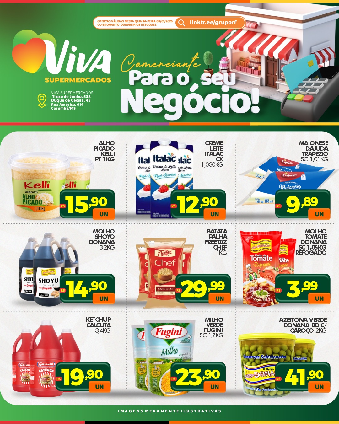 Folheto de ofertas do Supermercado  válido até 8 de janeiro