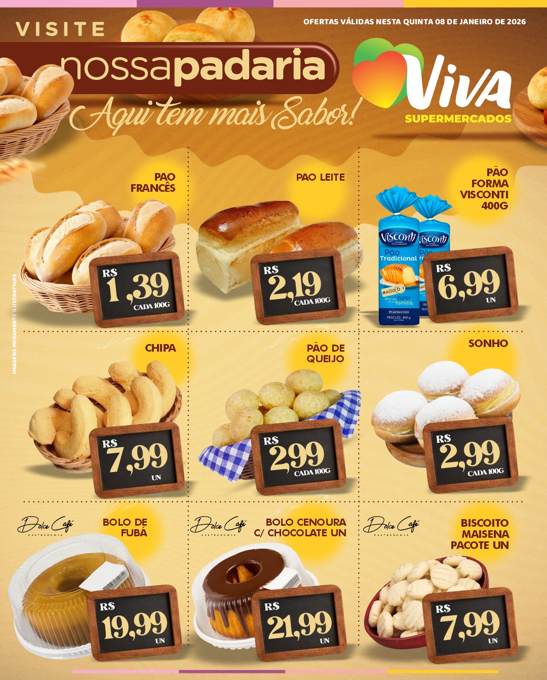 Folheto de ofertas do Supermercado  válido até 8 de janeiro