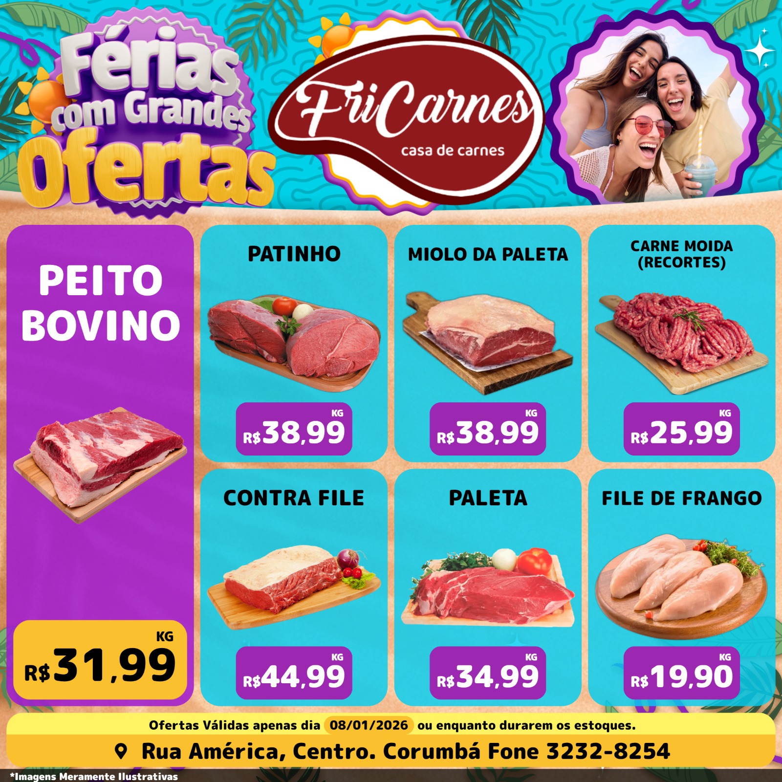 Folheto de ofertas do Supermercado  válido até 8 de janeiro