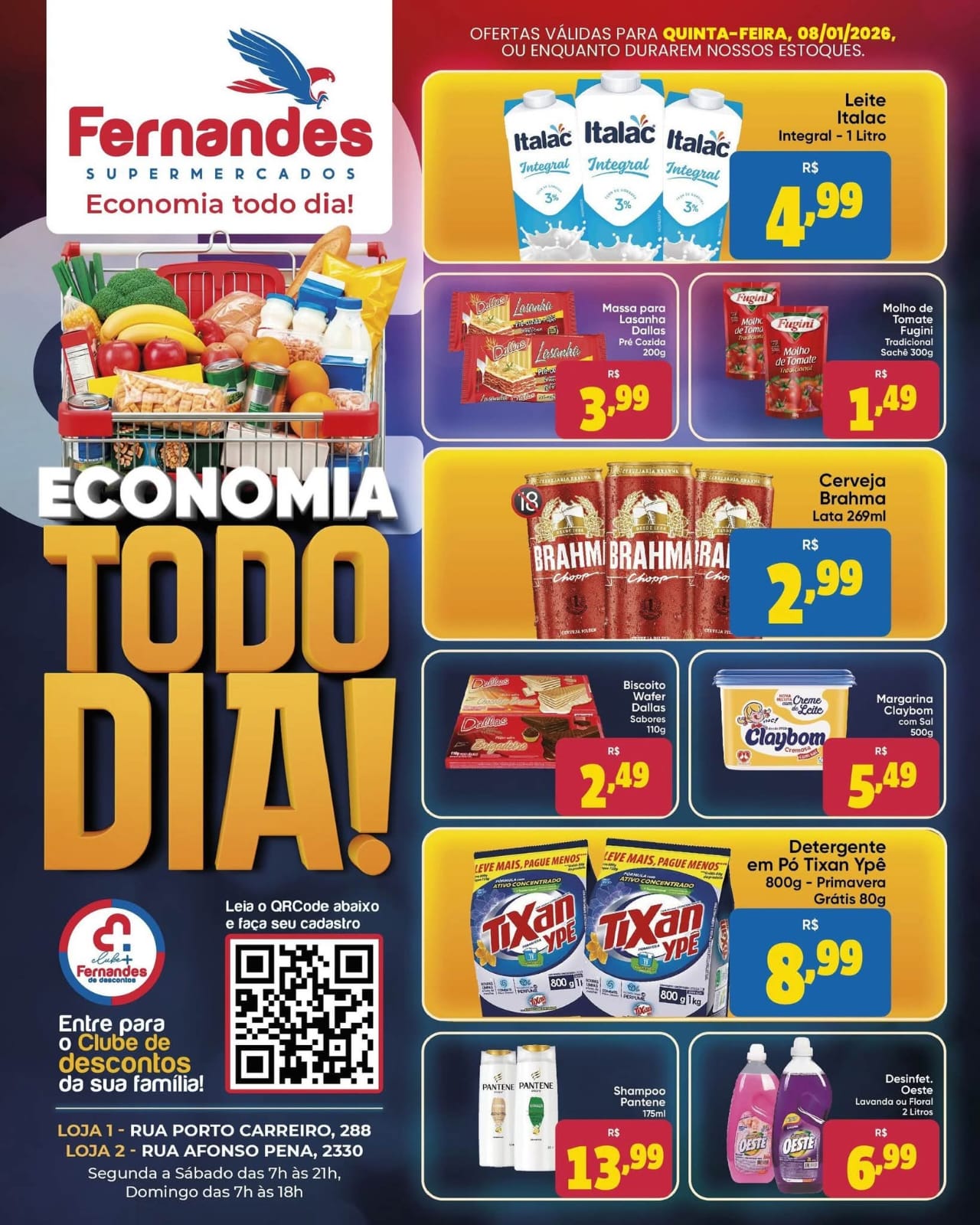 Folheto de ofertas do Supermercado  válido até 8 de janeiro