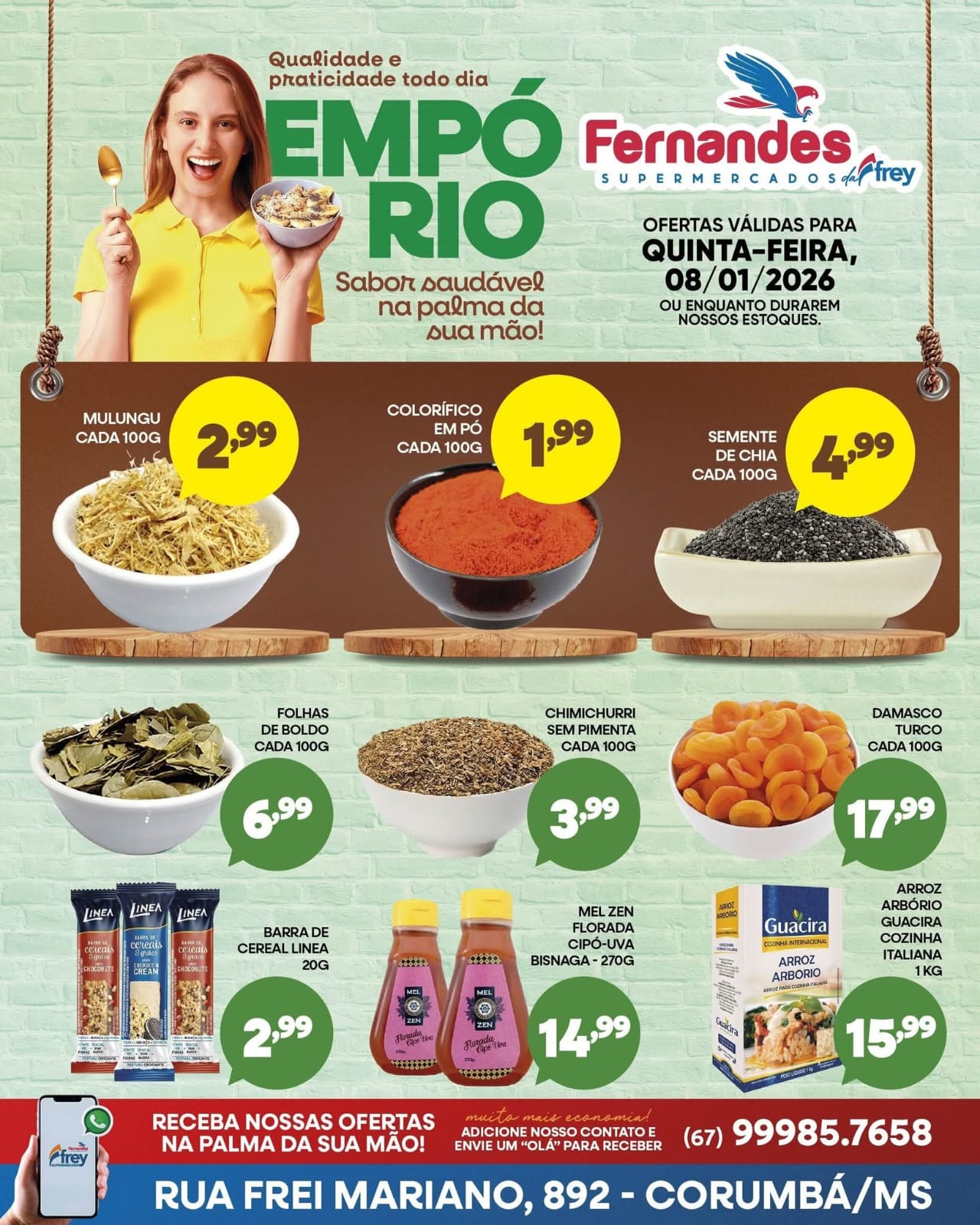 Folheto de ofertas do Supermercado  válido até 8 de janeiro