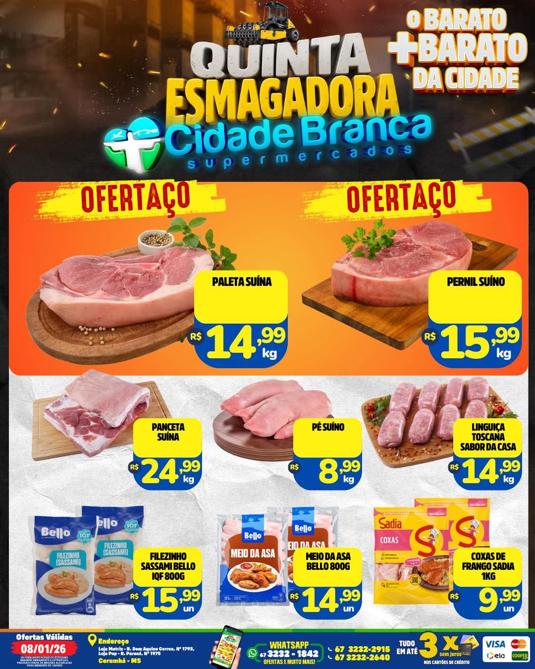 Folheto de ofertas do Supermercado  válido até 8 de janeiro