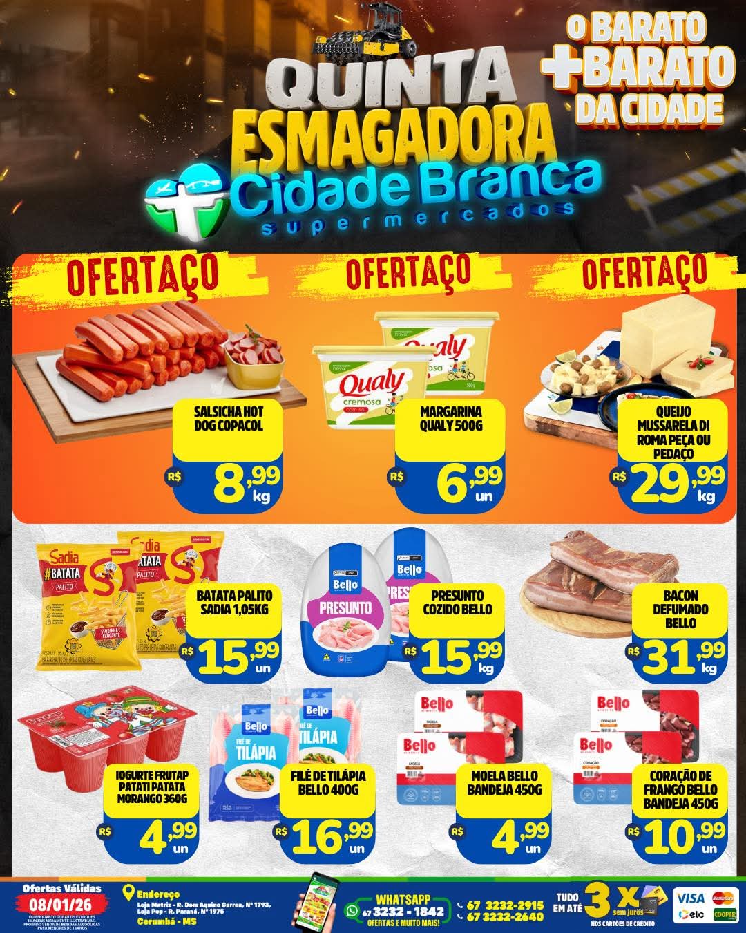 Folheto de ofertas do Supermercado  válido até 8 de janeiro